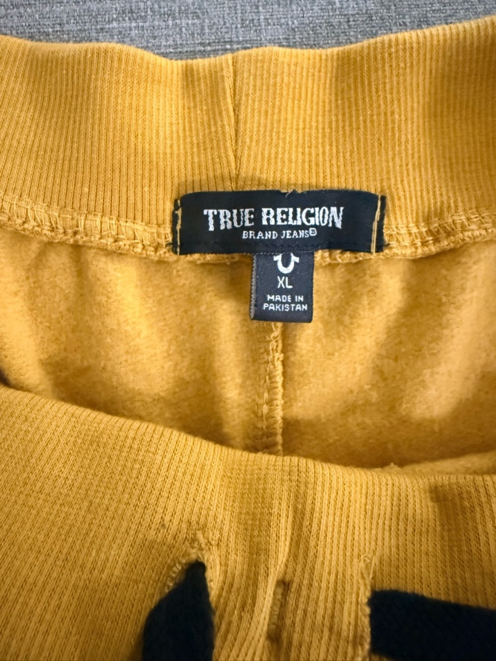 True‎ Religion Bright Yellow/Honey Mustard Logo Joggers YOUTH XL - Picture 7 of 7